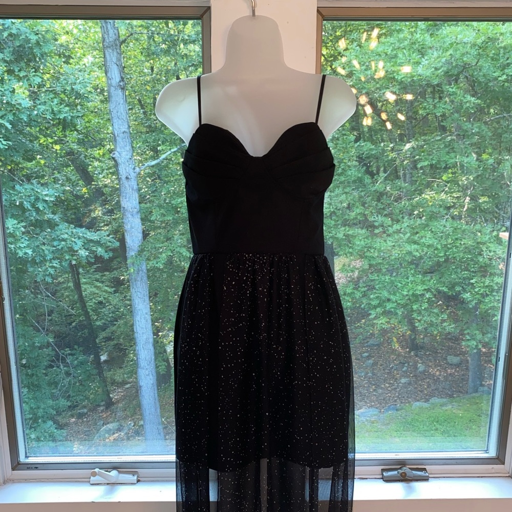 Black spaghetti strap dress